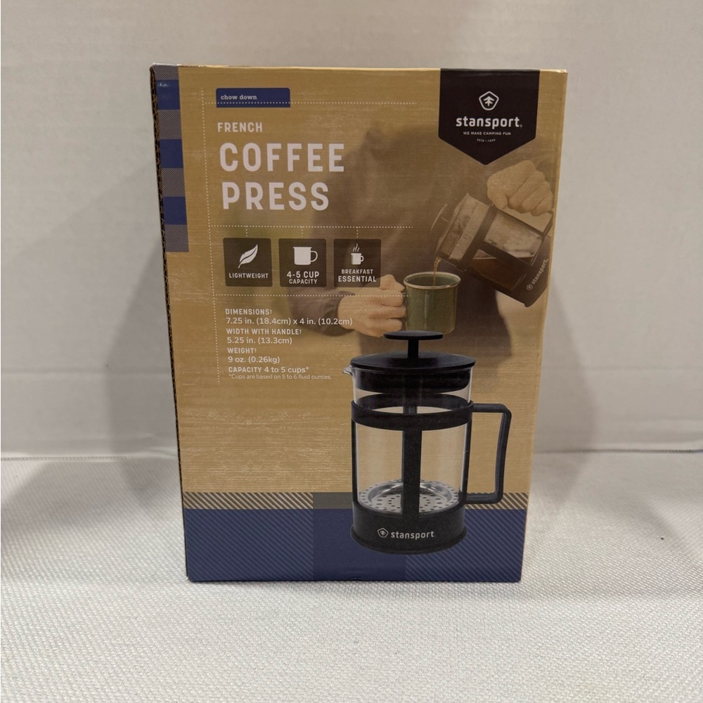 Stanport French Coffee Press New/Open Box